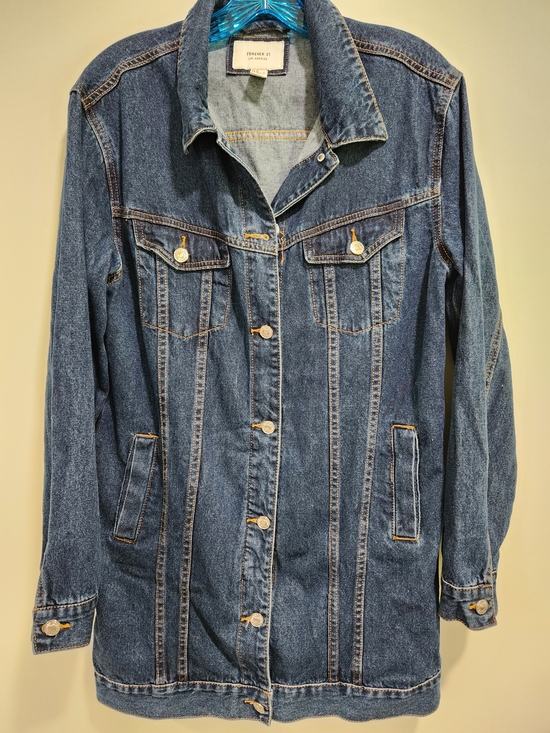 Forever 21 Jackets & Blazers - Forever 21 Dark Blue Denim Jean Jacket